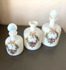 Beautiful Set of Three Opal Bottles/Bottles - Signed V. Keller