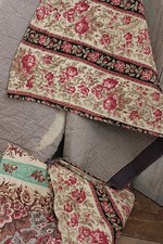 Antique French piquee boutis quilt  71X 87 Pieced c1870 old Textile Trunk