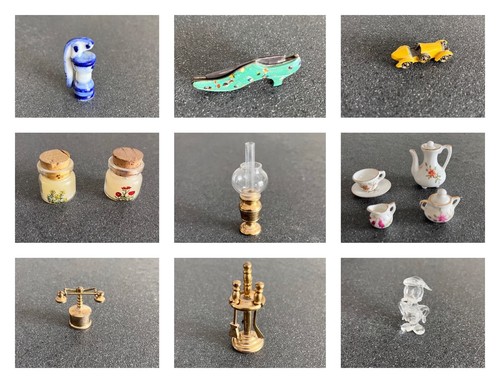 Objets vitrines miniatures