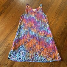 Batik Bali Hawaiian Dress Womens Medium Pockets Boho Hippie Travel Beachy Flowy