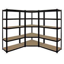 5 Niveaux Étagère de Garage Rangement Kit 1 X Emboîtable Coin & 2 X Droit Kits