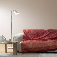 Plaid en pur coton Bassetti Granfoulard Kerala R1, bordeaux