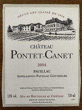 Étiquette Château Pontet