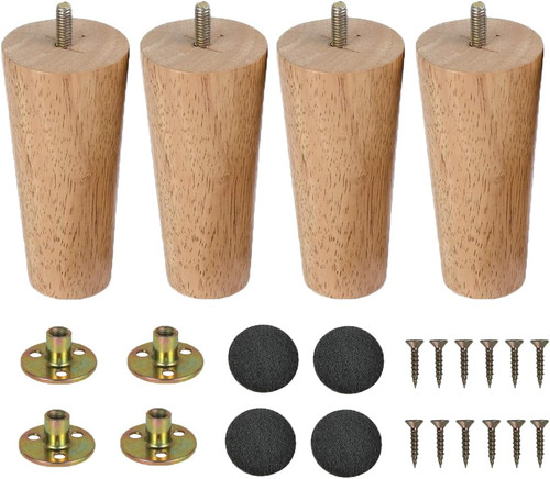 Pieds meubles bois 12cm - meubles, en