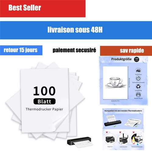 Papier thermique yoosso 100 - a4,