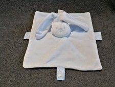 doudou plat lapin bleu clair