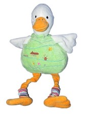 Doudou Peluche Canard Vert