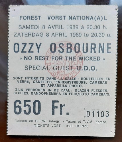 Ticket billet place concert - ticket,