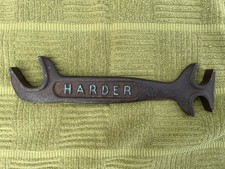 Antique 1890s Harder Cast Iron Farm Silo Wrench Cobbleskill, New York 9.5”