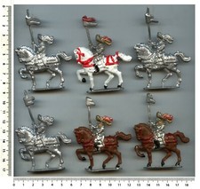 Moulé en plomb plein : LANCIER PRUSSIEN à cheval guerre de 7 ans - 6 pcs	