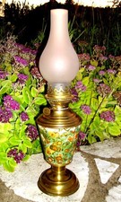 LAMPE A PÉTROLE CUIVRE JAUNE