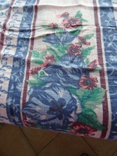  bleue coton  léger  nappe ou