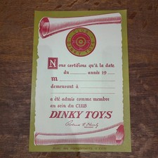 Ancien Document CLUB DINKY