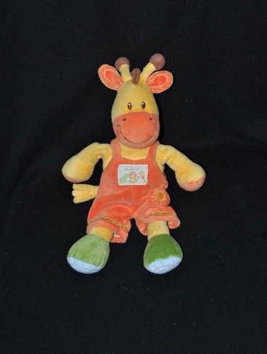 Peluche doudou girafe jaune