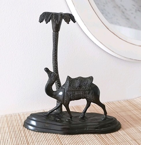 Bougeoir statuette bronze - bougeoir, en