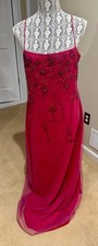 Stunning Never Worn Fuschia Beaded Gown from Laundry by Shelli Segal  - Size 12