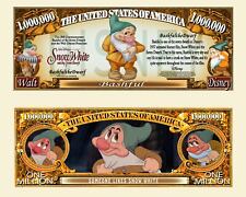 TIMIDE ! BLANCHE NEIGE ET LES 7 NAINS BILLET MILLION DOLLAR Dessin animé Disney