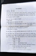 AMERICAN SUPPLY LIST MEAT BREAD ETC... FROM THE LINER "LIBERTY"