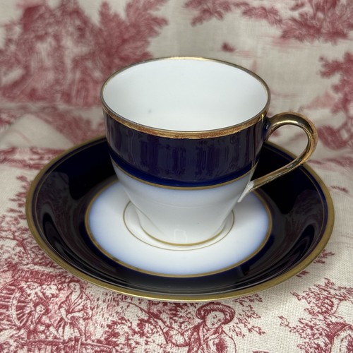 Tasse soucoupe limoges g - et, w.g