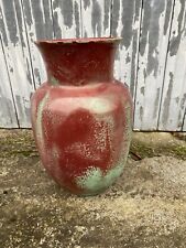 Grand vase signé Villeroy & Boch vintage rouge vert dlg Richard Uhlemeyer