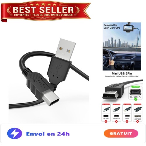 Câble usb mini gps - câble,