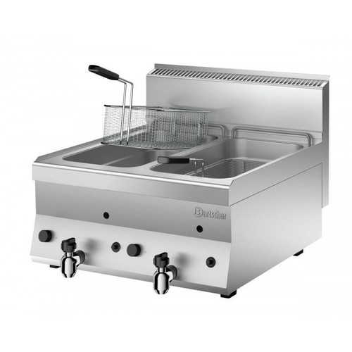 Friteuse inox double - gaz, 8
