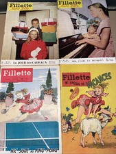 Lot De 4 Revues Anciennes,Fillette /Fillette Jeune, Année 50,presse Jeunesse