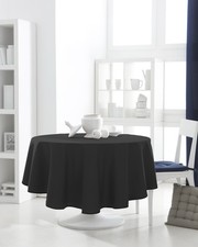 Nappe ronde unie noire 1m80
