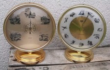 VINTAGE RÉVEIL ET BAROMÈTRE  LACLOCHE  DÉCOR DE CAMION PUBLICITAIRE 