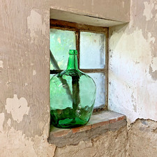 Ancienne Bonbonne en Verre Dame Jeanne de Couleur Verte - 10 Litres - Viresa