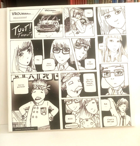 Tableau bande dessinée noir