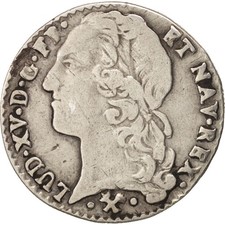 [#417195] Coin, France, Louis XV, 1/10 Écu au bandeau, 12 Sols, 1/10 ECU, 1766, 