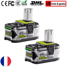2X 5,0AH Pour Ryobi Batterie 18V Lithium One+ Plus RB18L50 P108 RB18L40