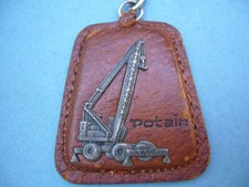 Leather keychain - POTAIN construction crane - Laclayette S & L