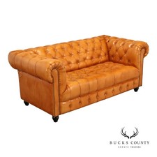Tufted Leather Chesterfield