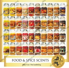 Yankee Candle - FOOD & SPICE SCENTS - You Pick - 22oz - MANY HARD TO FIND!!