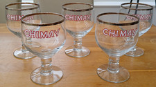 Chimay Beer Glasses, Set of 5 Goblets, 33cl, Excellent Condition