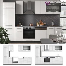 Kitchenette Bloc cuisine Cuisine intégrée Fame-Line anthracite blanc Vicco