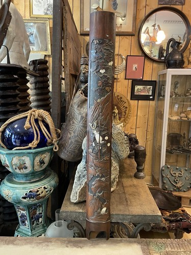 Bambou sculpté japonais 19eme - bambou,