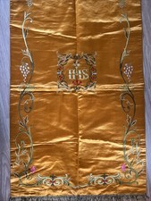 Altar Front Embroidery Silk Flowers Mass Linen Liturgy
