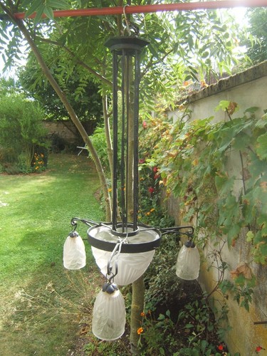 Ancien lustre vasque obus - ancien,