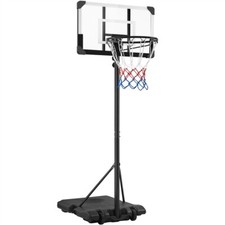 Panier de Basket Portable sur Pied Réglable en Hauteur 216-246 cm avec Roues 