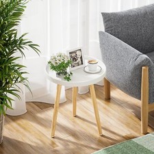 Side table small coffee table wood end of sofa small table for Cana...