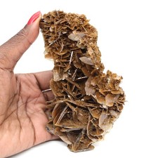 Cristaux dorés de Barytine marocaine 230gr 130mm Maroc