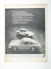 1966 Vintage Porsche 911 Ad Print Advertising Classic Car Racing Wall Decor 912