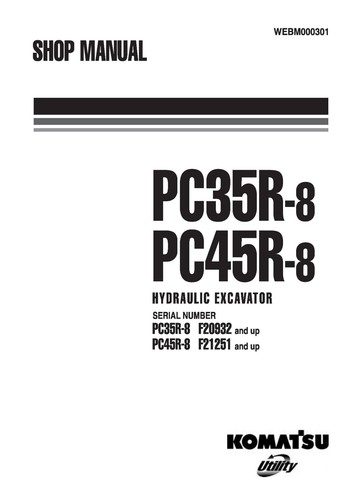 Komatsu pc35r pc45r manuel - pc35r-8,pc45r-8,