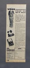  ANTIQUE ADVERTISEMENT ADVERT CLIPPING 161017 / TRAINING D EURELEC RADIO COURSE