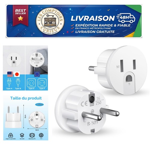 Adaptateur prise usa vers - prise,