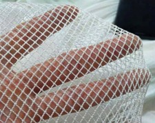 White Nylon Silk Fishing Net Knotless Mesh Semi-Finished Product 3x3mm Mesh hole