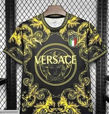 😜😜Maillot de foot Italie Versace NOIR/OR Pre Match Taille XL produit neuf😜😜
